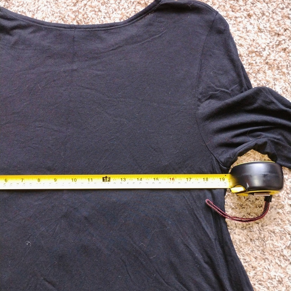 New Condition Eileen Fisher Black Long Sleeve Top Viscose Spandex Women's Medium - Picture 4 of 6